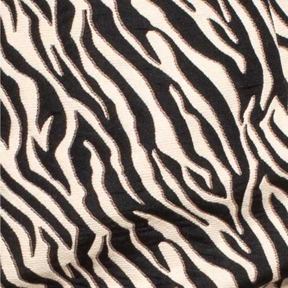 BEC BRIDGE 90s Zebra Stripe Square Neck Sleeveless Cutout Open Back Mini Dress 6 - Picture 13 of 13